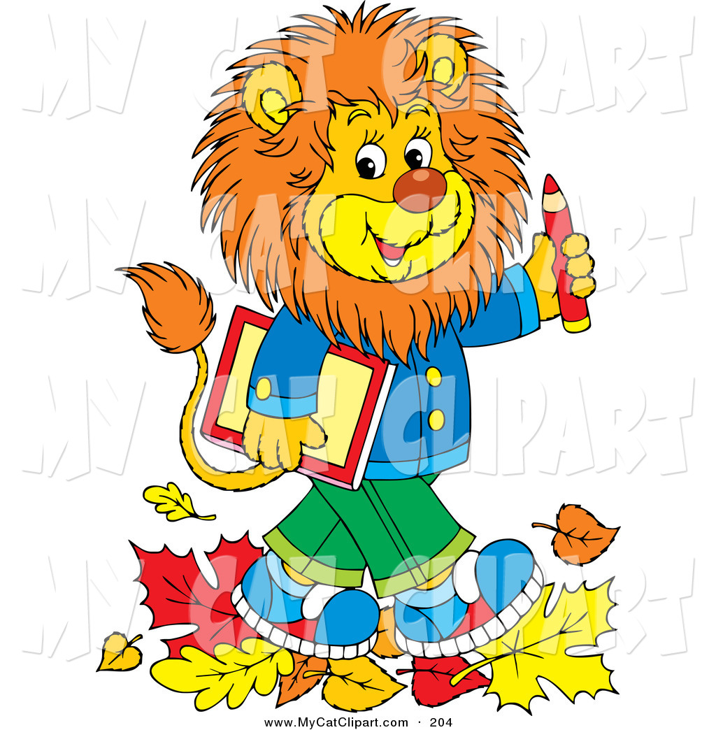 1024x1044 Clip Art Of A Happy And Smart Young Brown Male Lion Wearing
