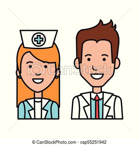 450x470 Doctor Nurse Character Staff Medical Care People Vector Eps