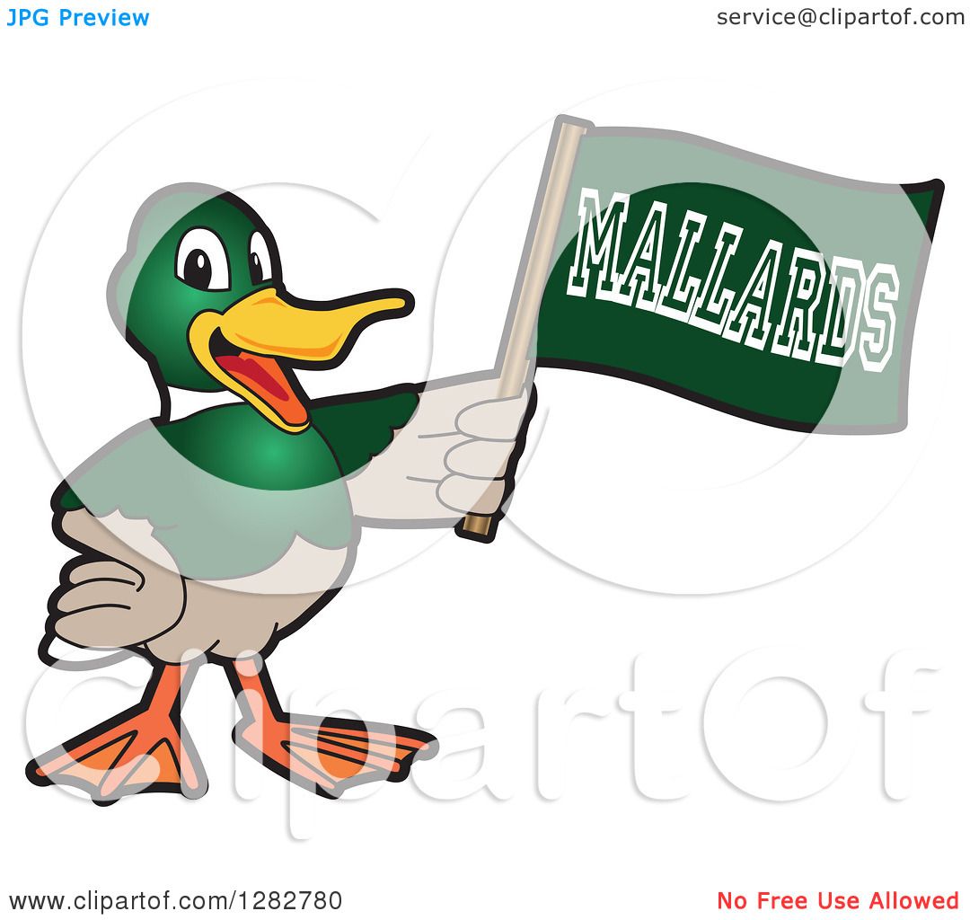1080x1024 Clipart Of A Happy Mallard Duck School Sports Mascot Character