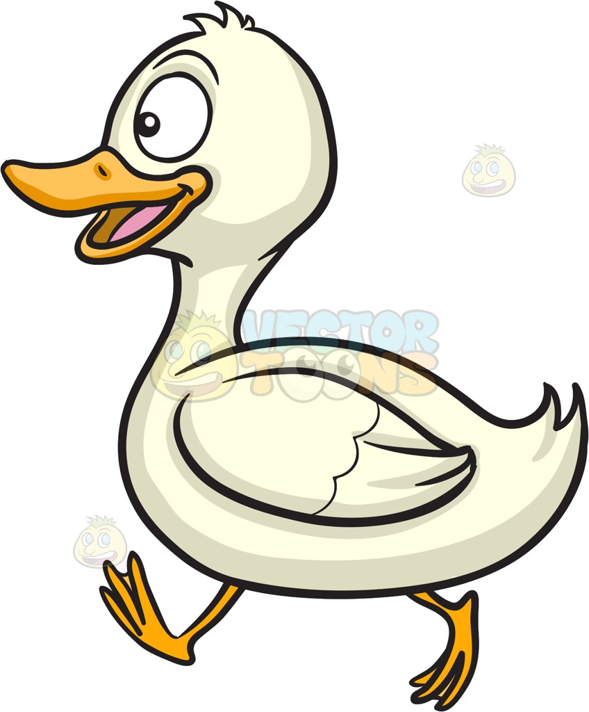 848x1024 Running Duck Clipart