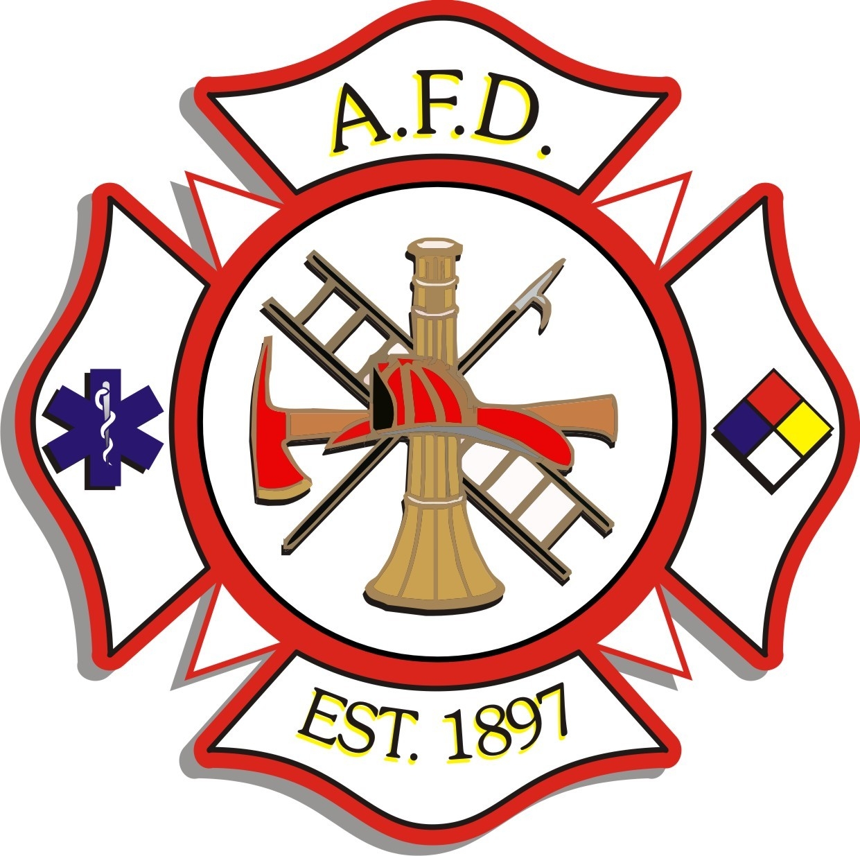 1241x1235 Fire Department Maltese Cross Logo