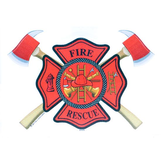 550x550 Fire Dept Cross Axes With A Number 3 Clipart