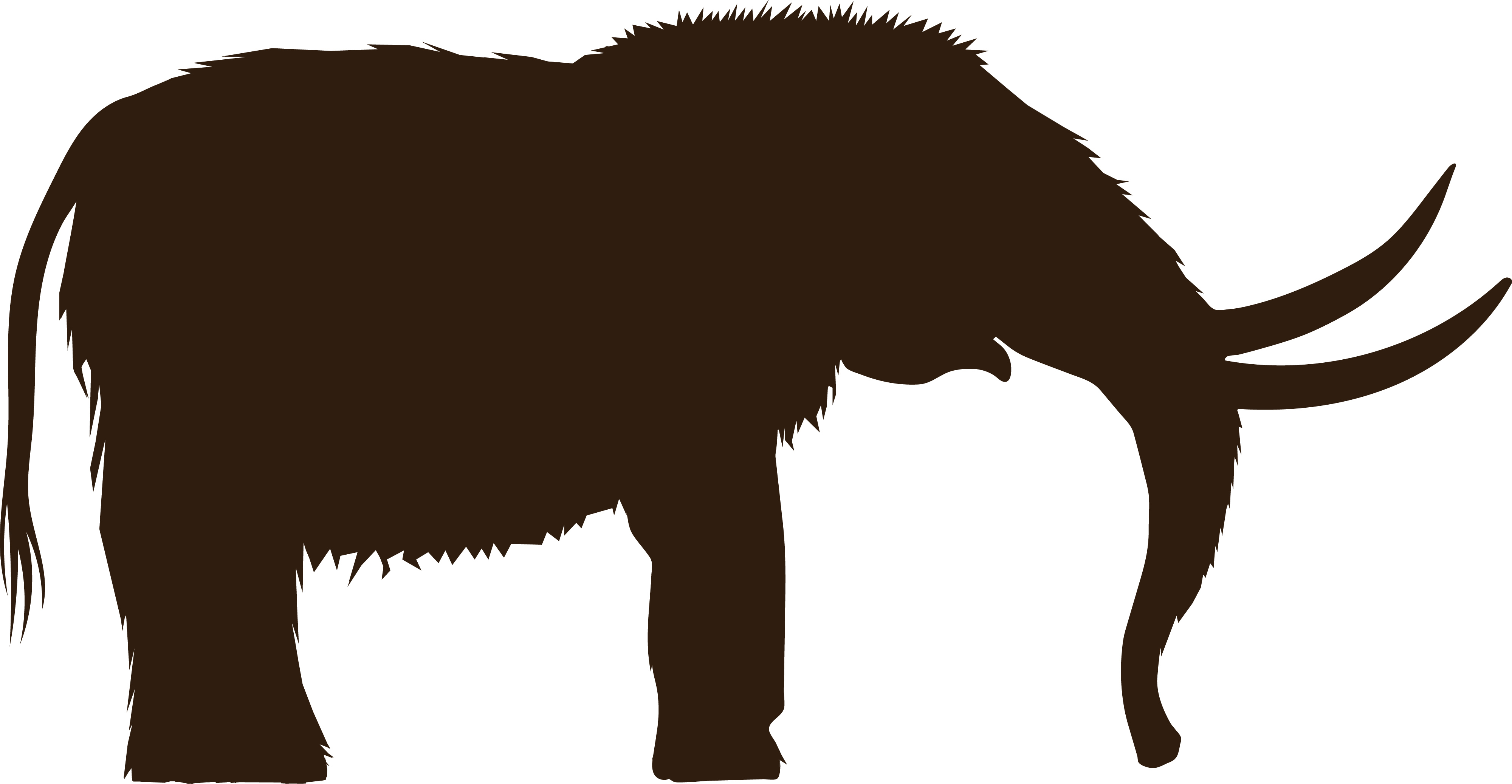 4000x2075 Free Clipart Of A Mammoth Silhouette