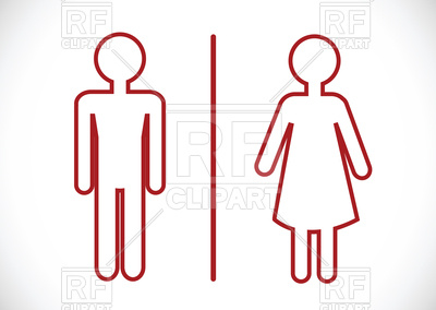 400x284 Red Outline Of Man And Woman