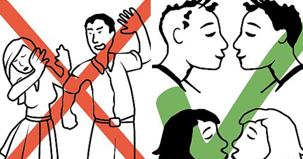 1200x630 Man Hitting A Woman Clipart