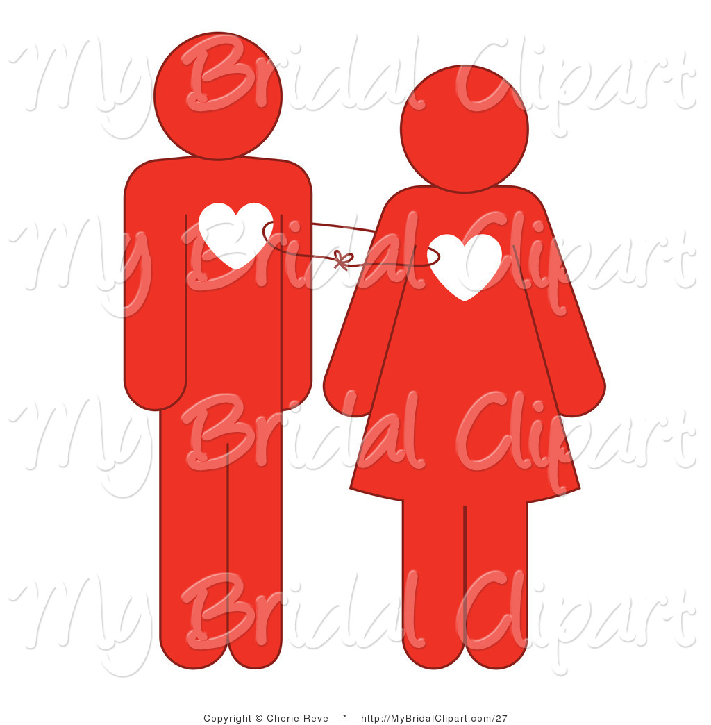 1024x1044 Bridal Vector Clipart Of A Red Man And Woman Silhouettes