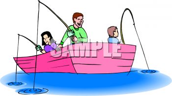 350x195 Man Fishing With His Children