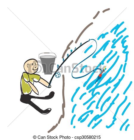 450x470 Man Fishing Illustration Vector Clip Art