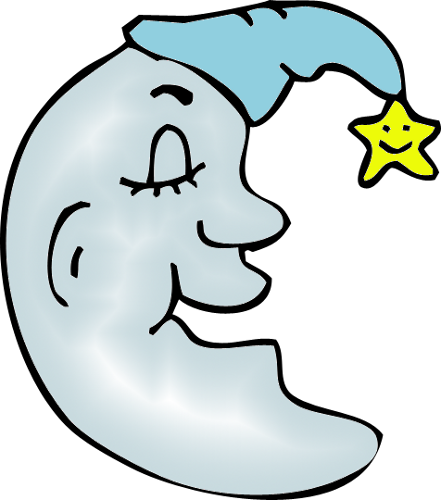 441x500 Man In The Moon Blue Png Clipart By Clipartcotttage