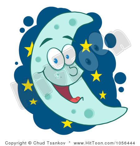 450x470 Night Clipart Moon