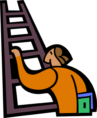 393x480 Collection Of Man Climbing Ladder Clipart High Quality, Free