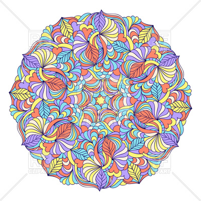 400x400 Colourful Circle In Mandala Decoration Royalty Free Vector Clip