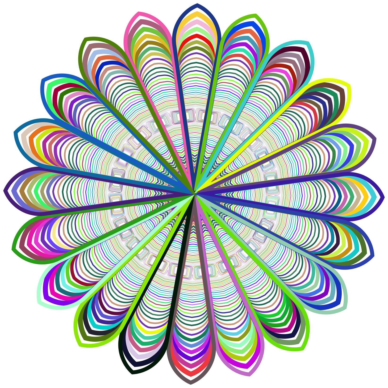 1645x1645 Prismatic Mandala Line Art Design 2 Clipart