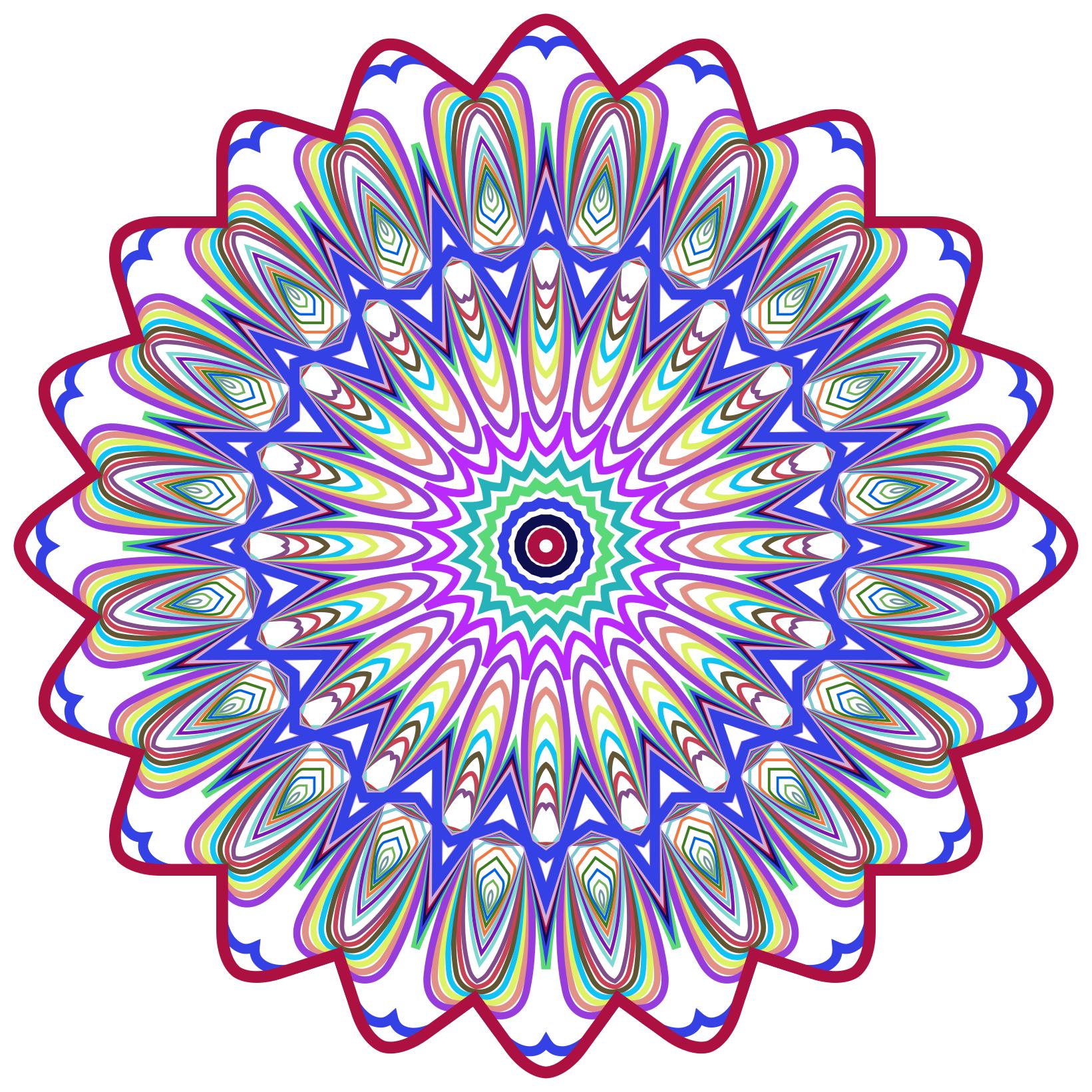 1641x1641 Prismatic Mandala Line Art Design 4 No Background Clipart