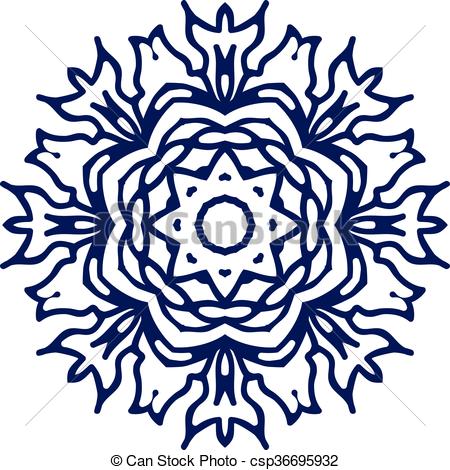 450x470 Three Religions In One Mandala Islam, Buddhism, Vectors
