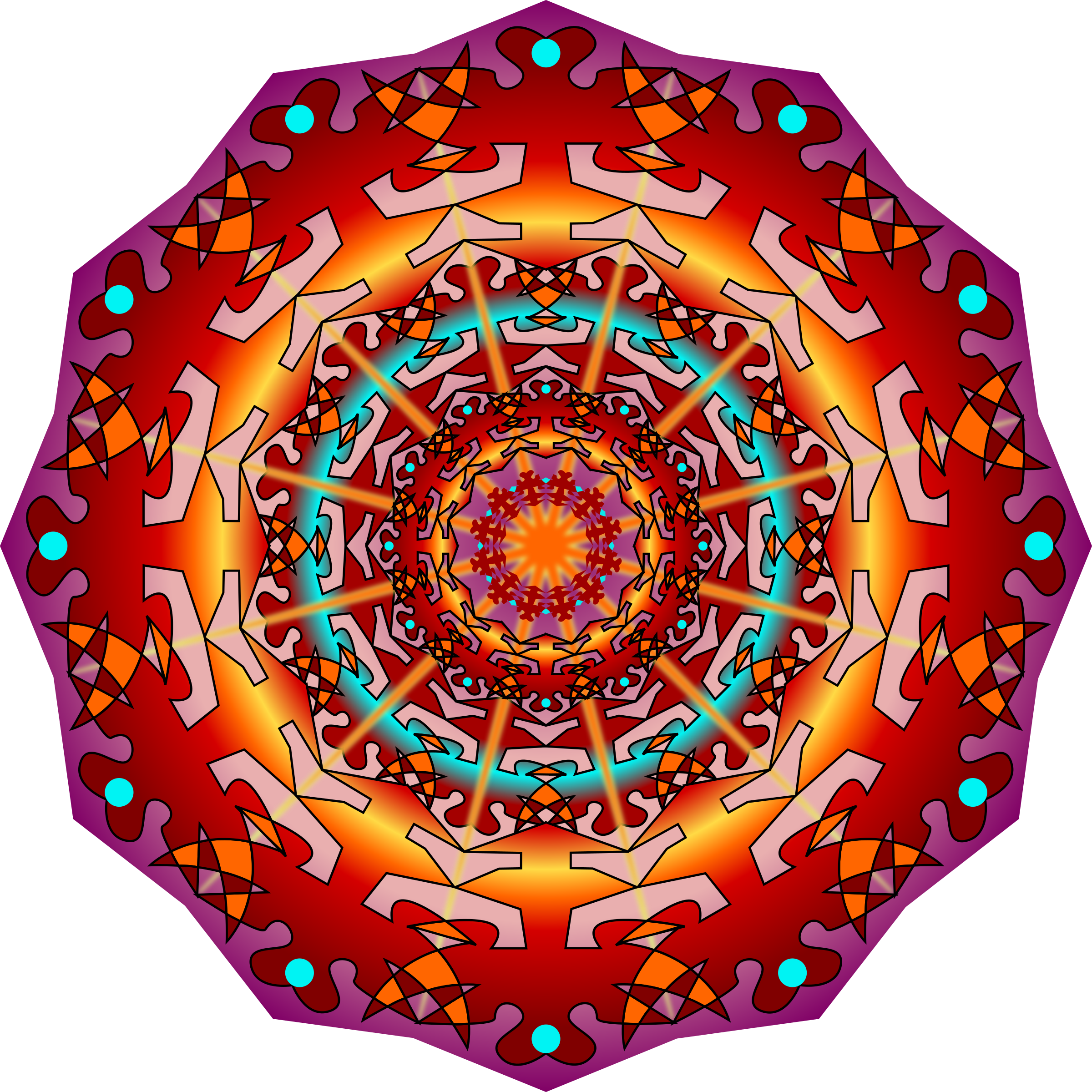 2400x2400 Fire Mandala Icons Png