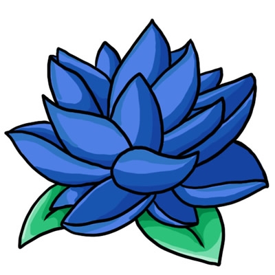 400x400 Free Clipart Blue Flower