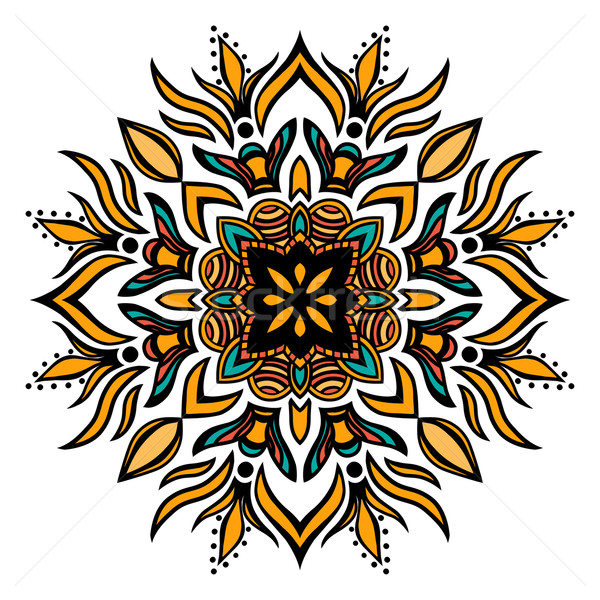 600x600 Mandala Square Ornament Vector Illustration Volodymyr Vechirnii