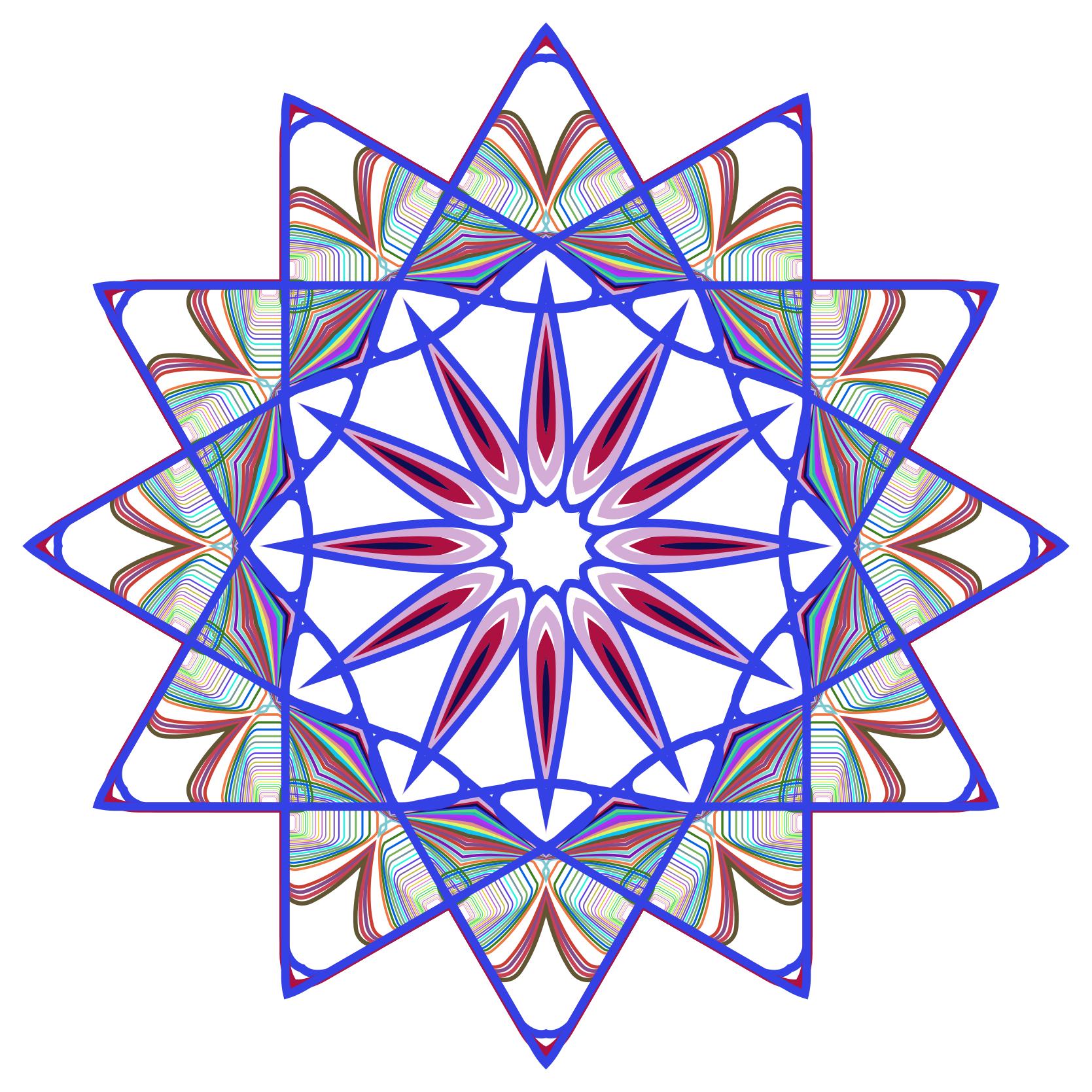 1669x1669 Prismatic Mandala Line Art Design 5 No Background Clipart