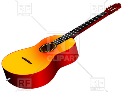 400x300 Generic Acoustic Guitar Royalty Free Vector Clip Art Image