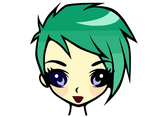 600x447 Manga Girl Clip Art