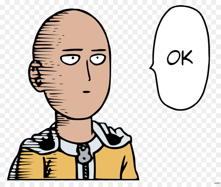900x760 One Punch Man Saitama Manga Sticker Clip Art