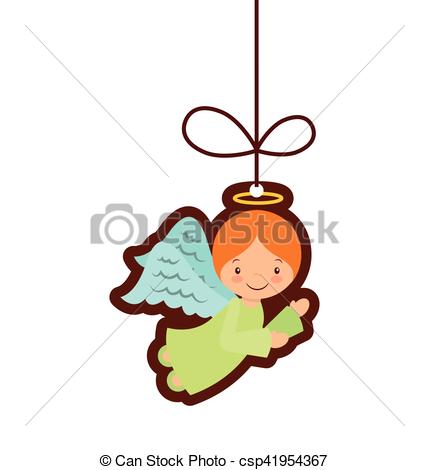 429x470 Cute Angel Manger Character Vector Illustration Design Clip Art