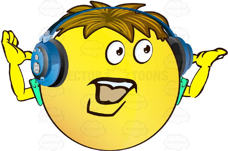 800x532 Moustached Yellow Smiley Face Emoticon With Arms, Brown Hair