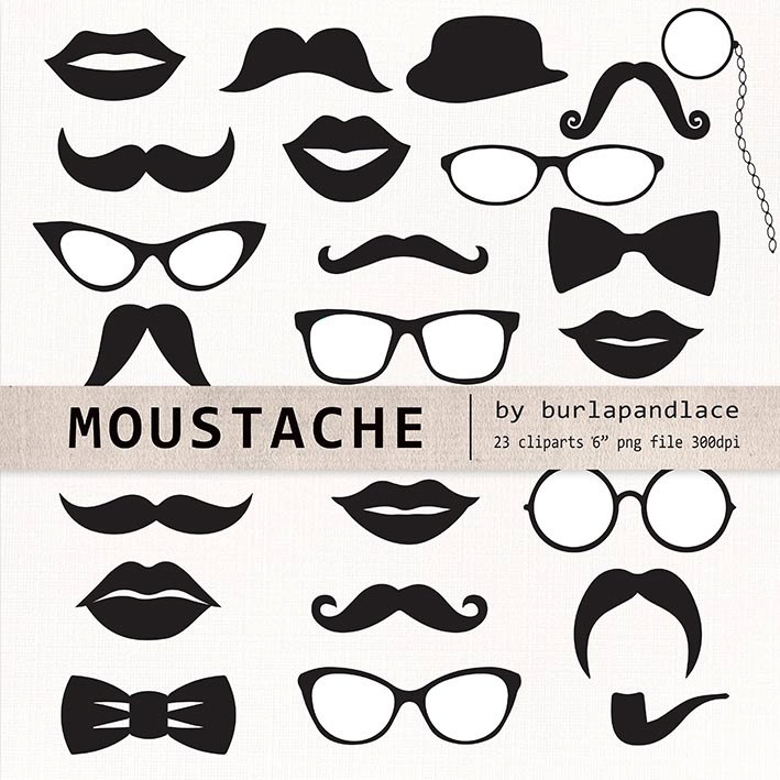 709x709 Mustache Cliparts Retro Party Mustache Clip Art Photo Booth