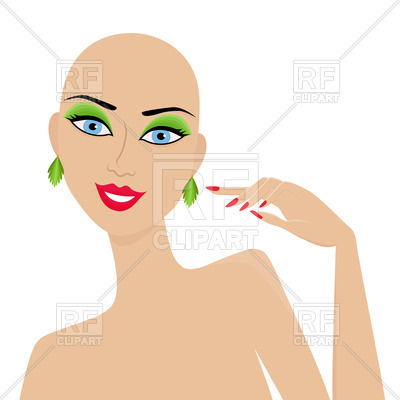 400x400 Mannequin With Makeup Royalty Free Vector Clip Art Image