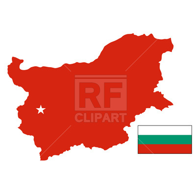 400x400 Bulgaria Map And Flag Royalty Free Vector Clip Art Image
