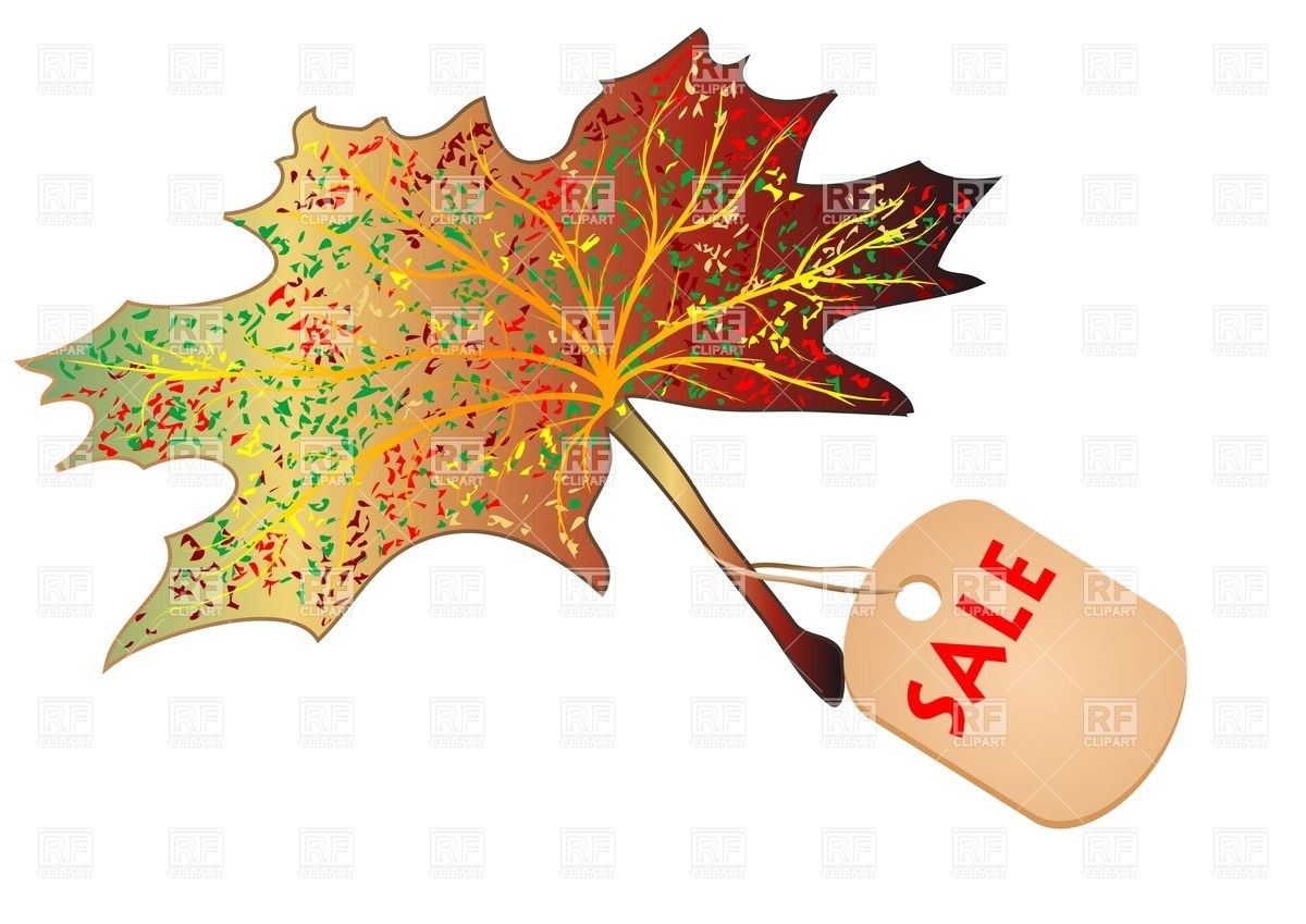 1200x849 Autumn Maple Leaf With Label Royalty Free Vector Clip Art Image