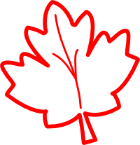 200x207 Maple Leaf Outline Clip Art