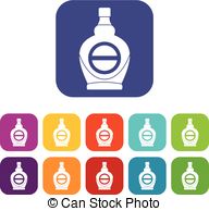 192x194 Vector Color Flat Maple Syrup Bottle Template. Eps10 Vector