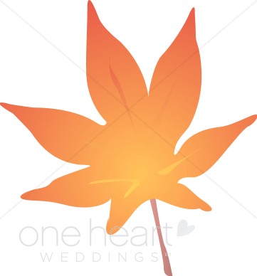 361x388 Orange Leaf Clipart Fall Wedding Clipart