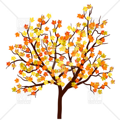 400x400 Autumn Maple Tree Royalty Free Vector Clip Art Image