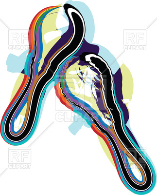 323x400 Abstract Maracas Illustration Royalty Free Vector Clip Art Image