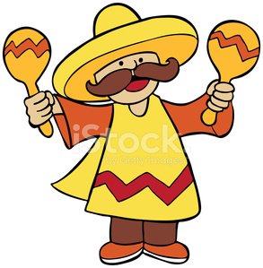 293x299 Mexican Maraca Player Premium Clipart