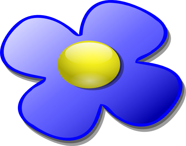 600x472 Blue Game Marble Flower Clip Art