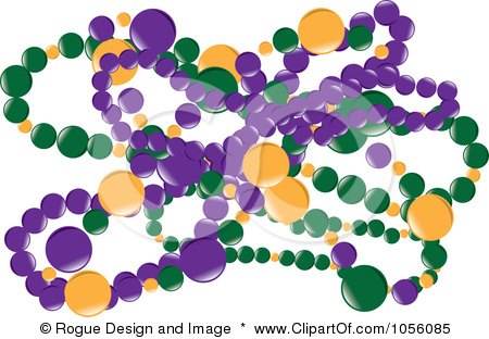 450x312 Green, Purple And Yellow Mardi Gras Beads Posters, Art Prints By