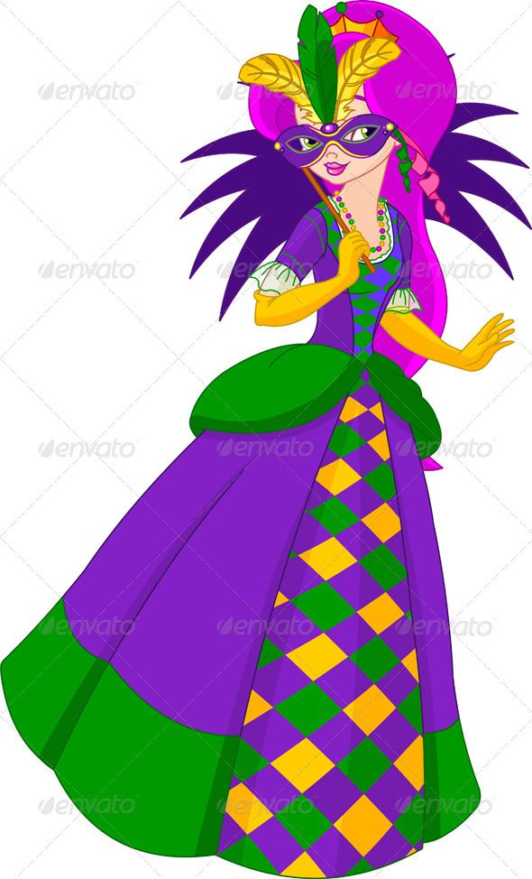 590x974 Mardi Gras Queen Mardi Gras, Vector Art And Masking