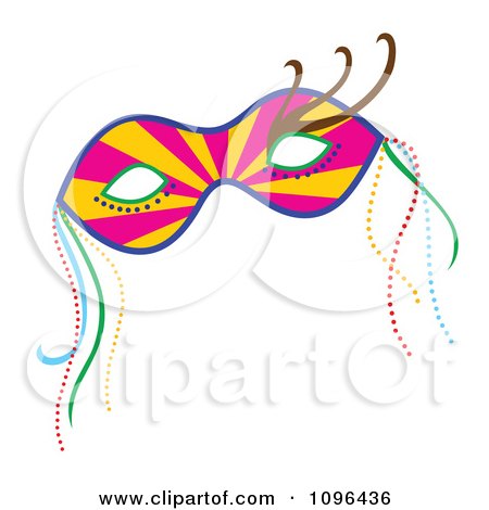 450x470 Clipart Green Mardi Gras Face Mask With A Crown And Streamers