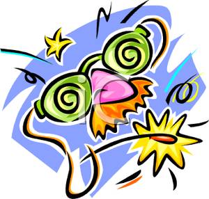 300x286 Clip Art Image A Mardi Gras Mask With Green Eyes, A Nose