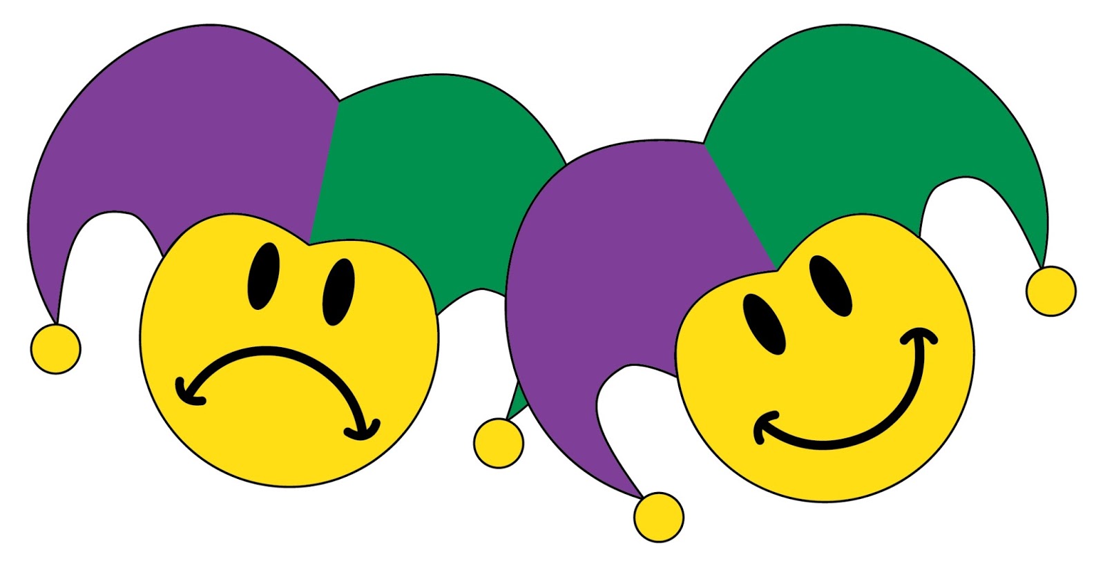 1600x823 Mardi Gras Happy Sad Masks Mardi Gras Clipart