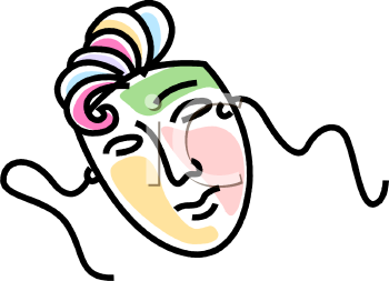 350x253 Mardi Gras Mask Clipart