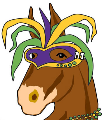349x411 Mardi Gras Party Mule Graphic
