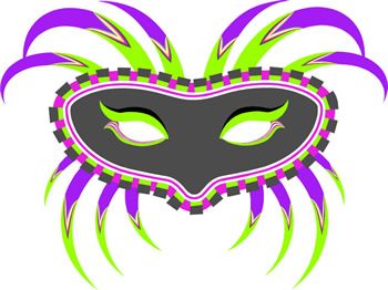 350x262 Luxury Mardi Gras Mask Clip