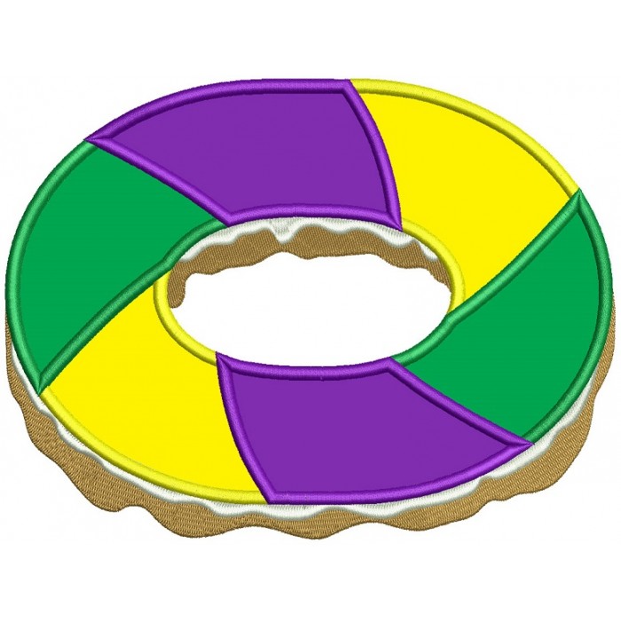 700x700 Clip Art Of King Cake Mardi Gras Kings Cacke Applique Machine