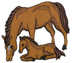 300x263 Felt Horse Mare And Colt Applique Patch (Iron On) Ebay
