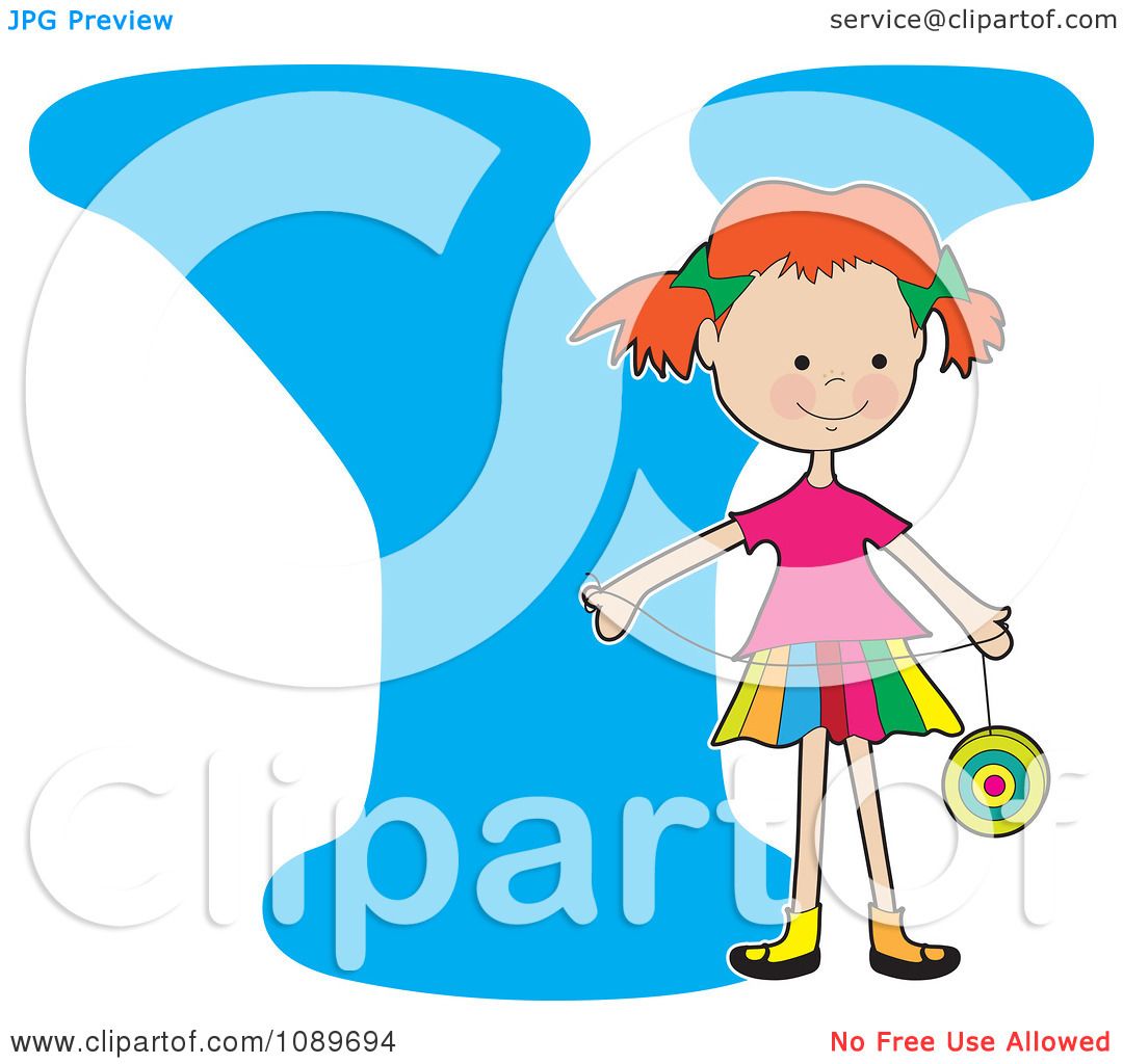1080x1024 Clipart Alphabet Girl Holding A Yo Yo Over Letter Y